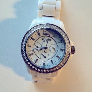 Fossil White Ceramic Watch